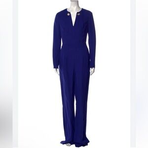 Cavalli Class‎ Robert Cavalli V-Neck Blue Overall / Jumpsuit New